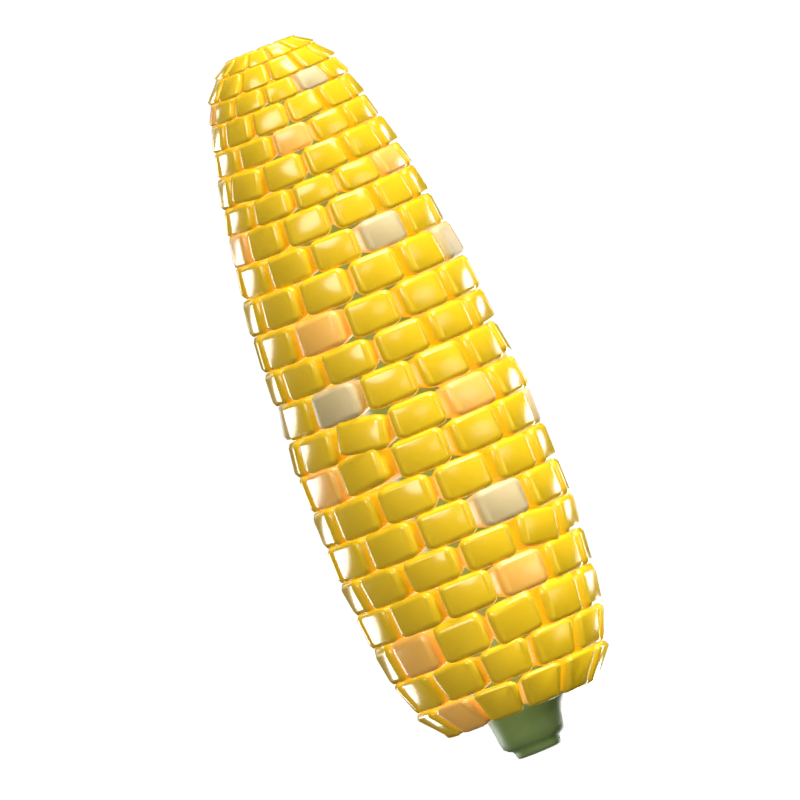 An Ear Of Corn 3D Icon 3D Graphic