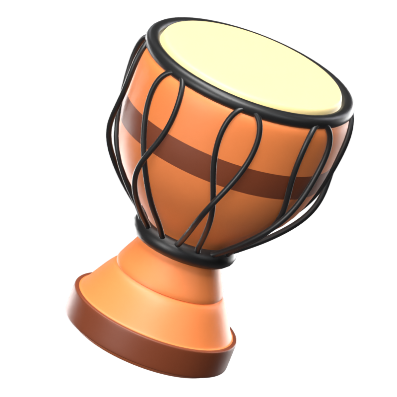 Instrumento musical Djembe 3D