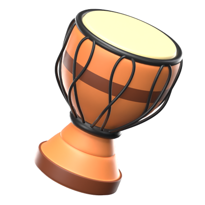 3D Djembe Music Instrument 3D Graphic