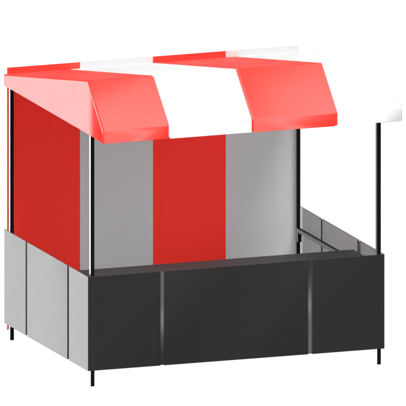 3D Food Stand For Festival 3D Graphic