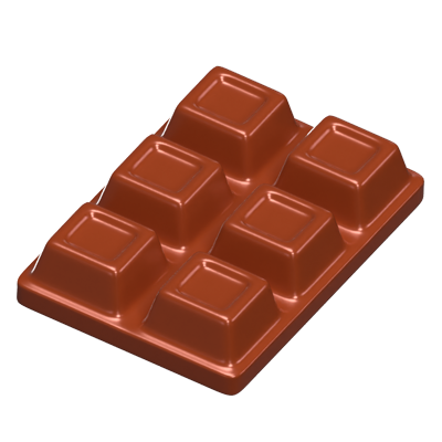Chocolate Bar 3D Icon Model 3D Graphic