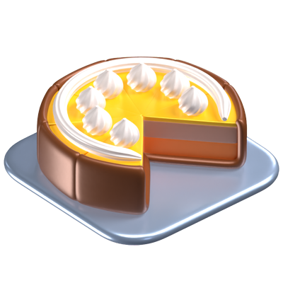 Cheese Cake 3D Icon Model 3D Graphic