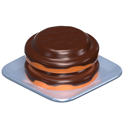Jaffa Cake 3D Icon Model 3D Graphic