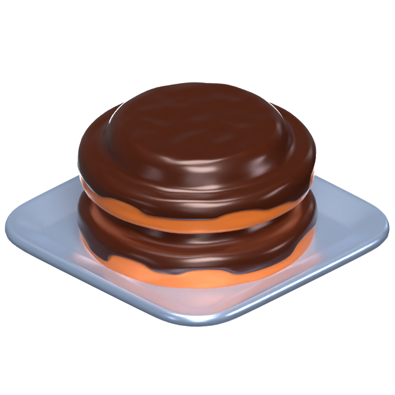 Jaffa Cake Icono 3D Modelo