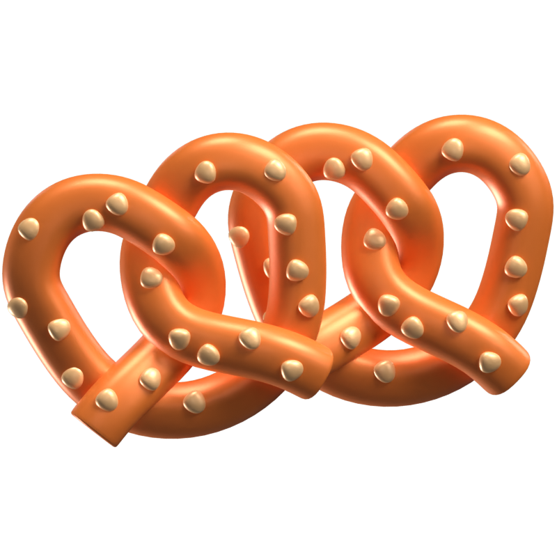 Brezel 3D-Symbol Modell