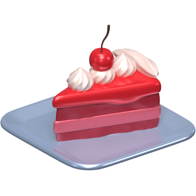 3D Red Velvet Cake 3D Graphic