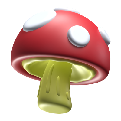 Magic Mushroom 3D Icon Model 3D Graphic
