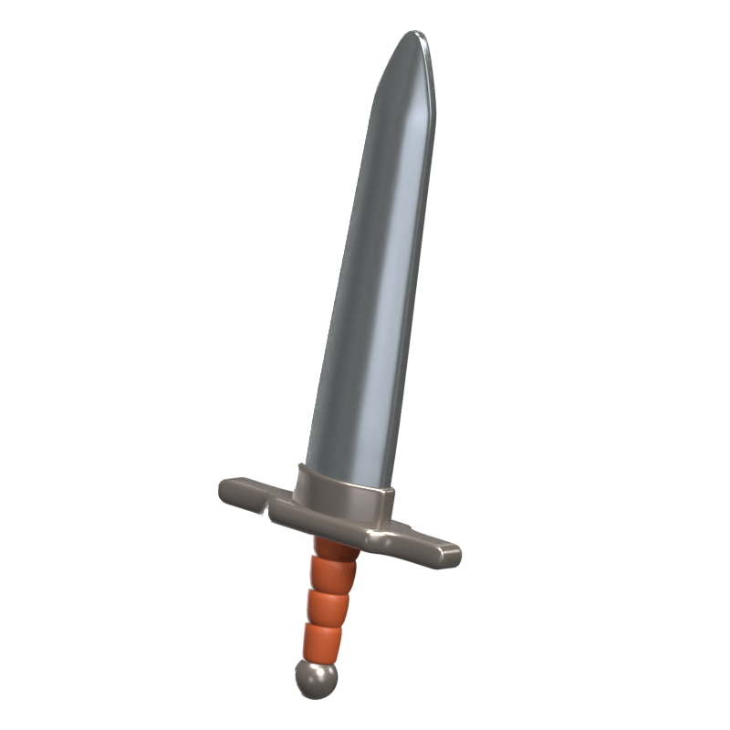 Espada Medieval Modelo Icono 3D