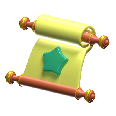 Quest Scroll 3D Icon Model 3D Graphic
