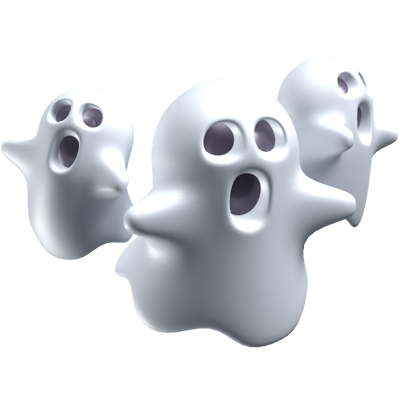 Three Ghosts Haunting 3D Model 3D Graphic