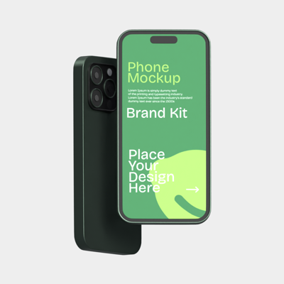 iPhone 3D Mockup Essential Branding Brand Kit 3D Template