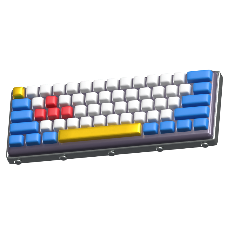 Modelo de icono 3D de teclado