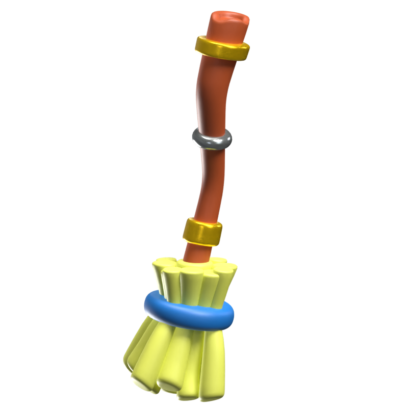 Broom 3D Icon Model