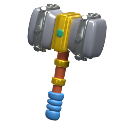 martillo icono 3d 3D Graphic