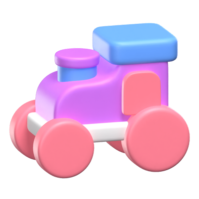3D Train Toy Icon Model 3D Graphic