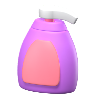 3D Baby Shampoo Pump Bottle 3D Graphic