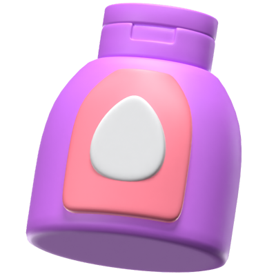 3D Baby Oil Bottle 3D Graphic