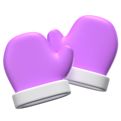 A Pair Of Baby Gloves 3D Icon 3D Graphic