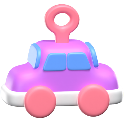3D Car Toy Icon 3D Graphic