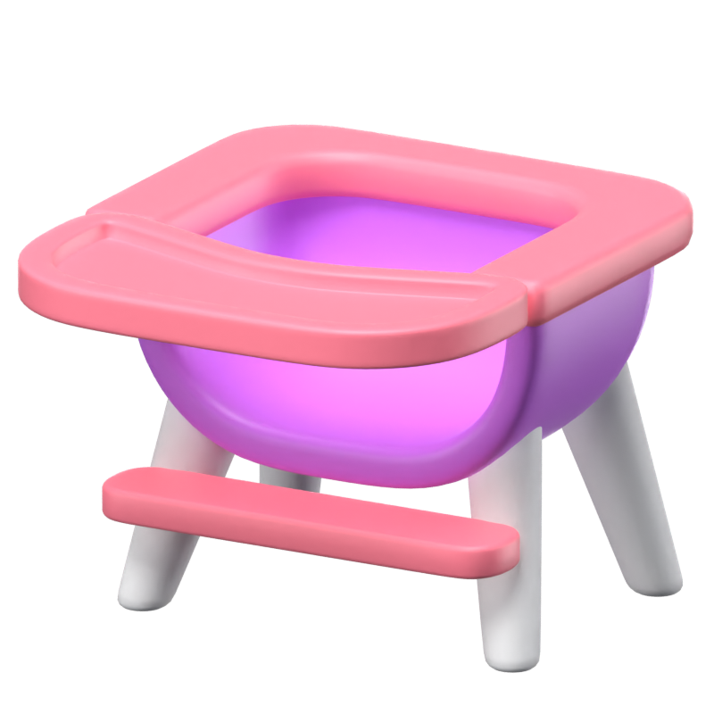 3D Baby Chair Icon Model