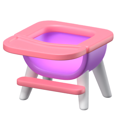 3D Baby Chair Icon Model 3D Graphic