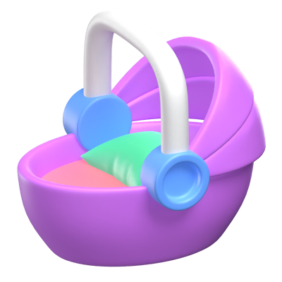 Baby Carrycot 3D Icon Model 3D Graphic
