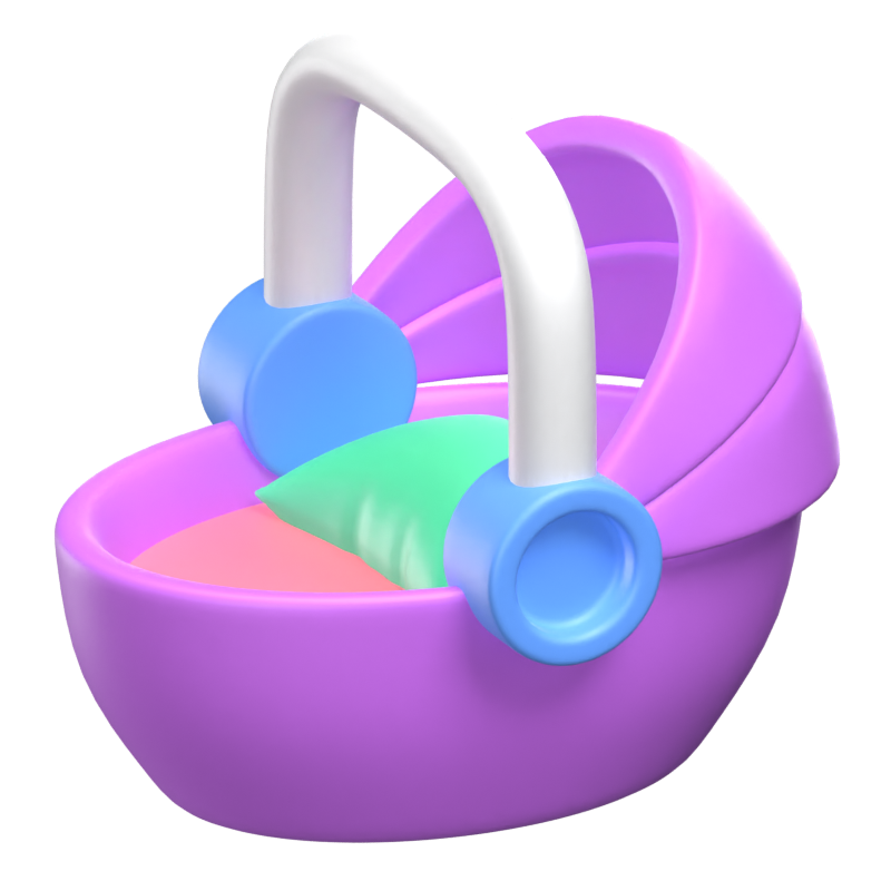 Baby Carrycot 3D Icon Model