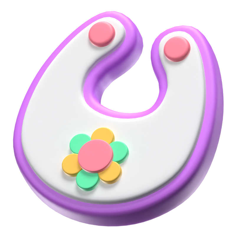 3D Baby Bib Icon