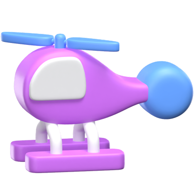 Helicopter Toy 3D Icon Model 3D Graphic