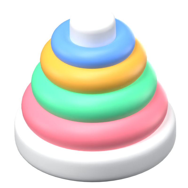 Pyramid Ring Toy 3D Icon Model