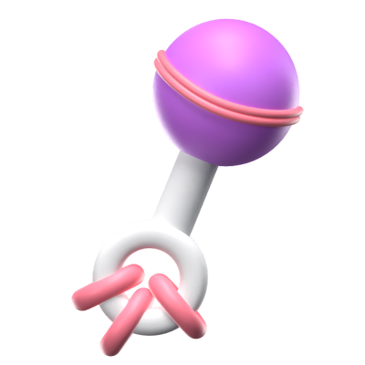Rattle Toy 3D Icon Model 3D Graphic