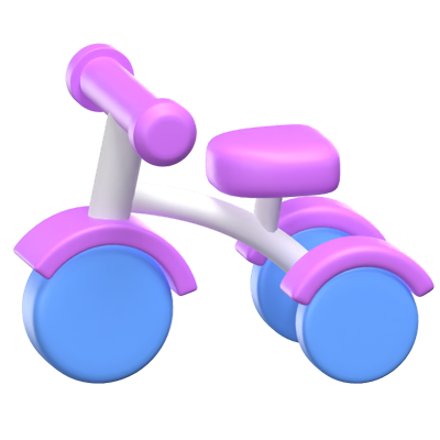 3D Tricycle Icon 3D Graphic