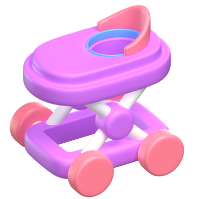 3D Baby Walker Icon 3D Graphic