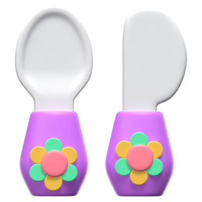 3D Baby Cutlery 3D Graphic
