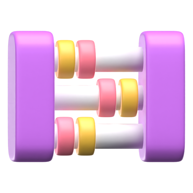 Ábaco Modelo de icono 3D