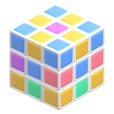 Rubik 3D Icon Model 3D Graphic