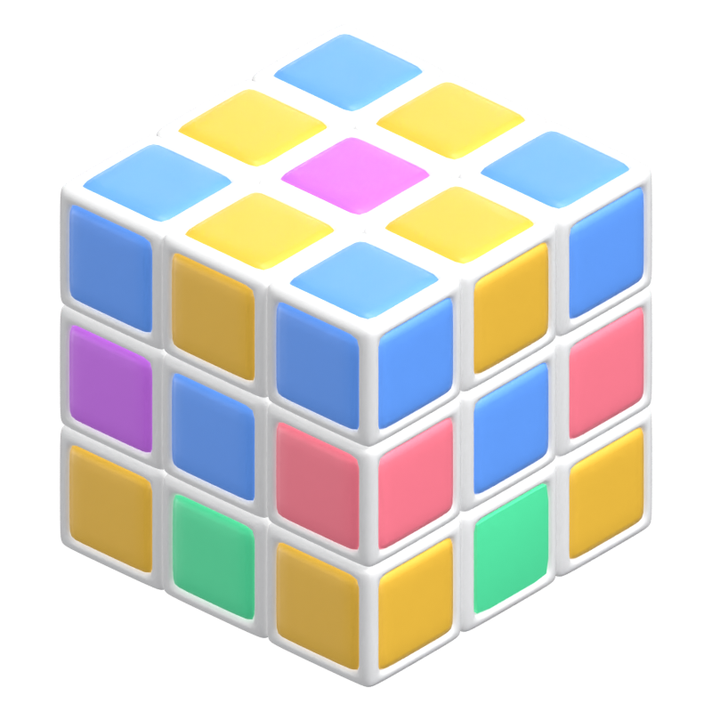 Rubik 3D Icon Model