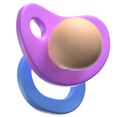 Baby Pacifier 3D Icon 3D Graphic