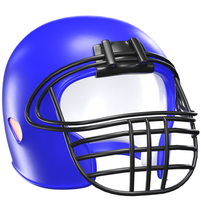 3D Rugby Helmet Icon 3D Graphic