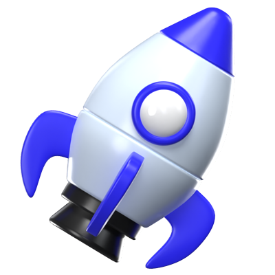 Rocket 3D Icon Model 3D Graphic