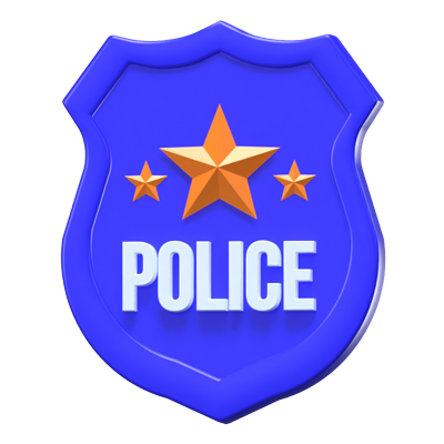 Police Badge 3D Model 3D Graphic