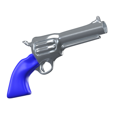 3D Hand Gun Icon 3D Graphic