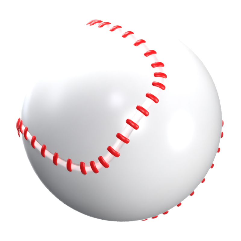 Modelo 3D de pelota de béisbol