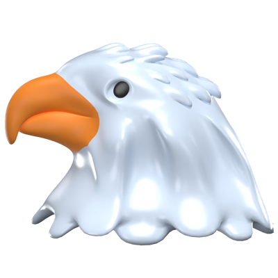 3D Eagle Head Icon 3D Graphic