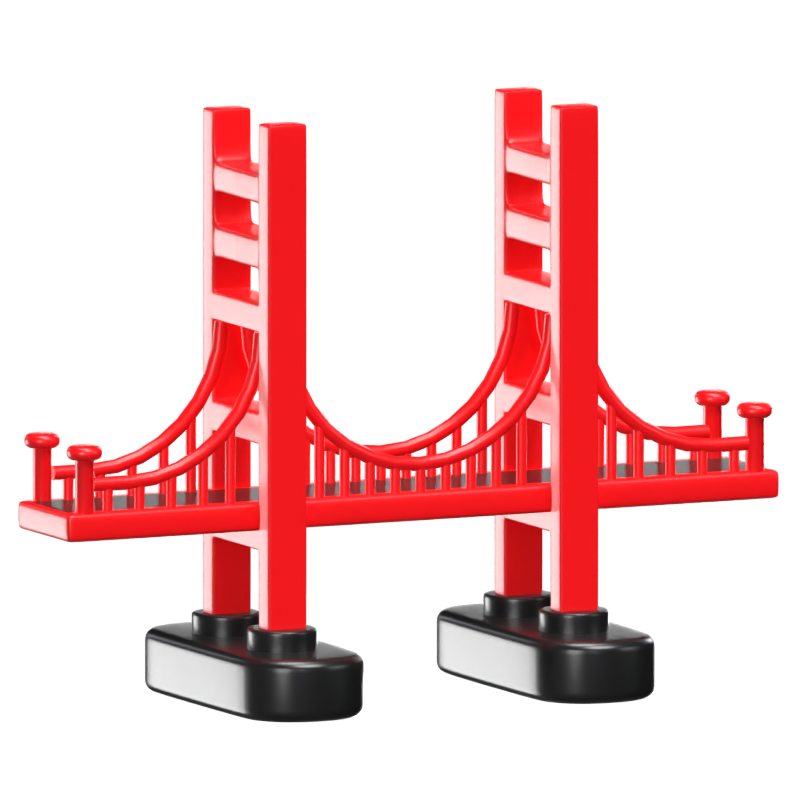 3D Golden Gate-Symbol