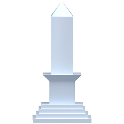 3D Obelisk Monument Icon Model 3D Graphic
