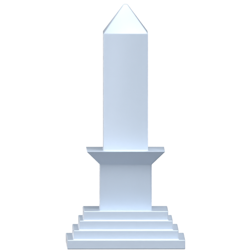 3D Obelisk Monument Icon Model