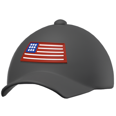 3D United States Cap 3D Graphic