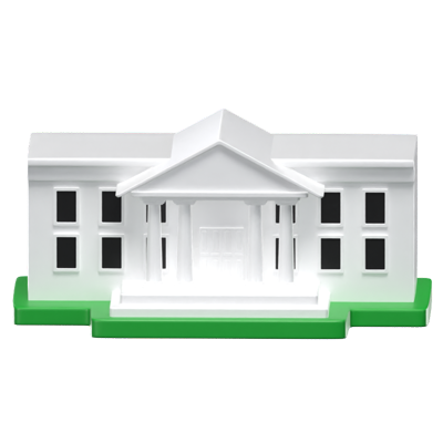 3D White House Building 3D Graphic