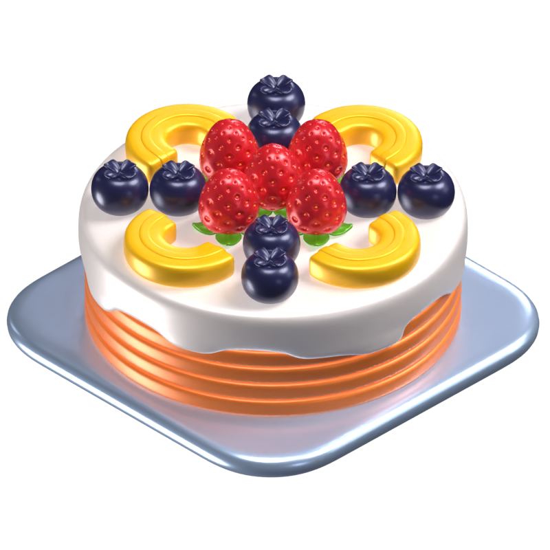 Fruit Cake 3D Icon